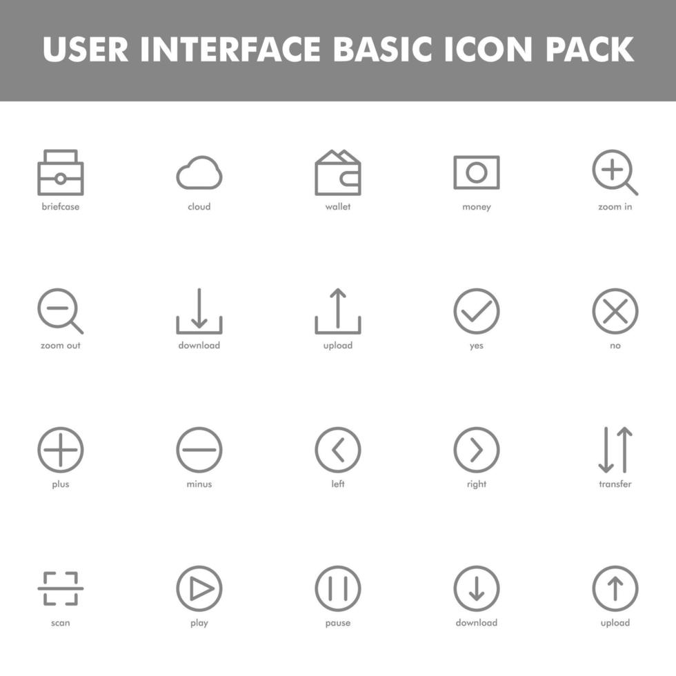 User interface icon pack isolated on white background. for your web site design, logo, app, UI. Vector graphics illustration and editable stroke. EPS 10.