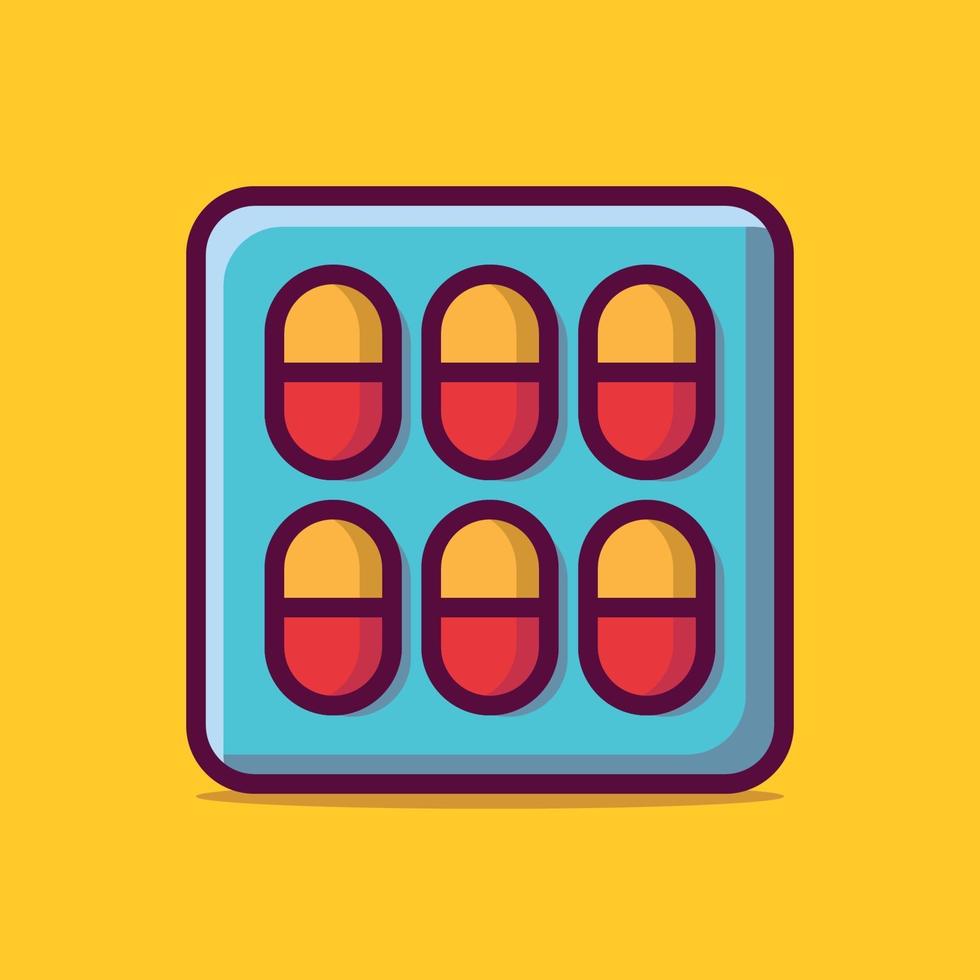 Medicine Vector Icon Illustration. Flat Cartoon Style Suitable for Web Landing Page, Banner, Sticker, Background.