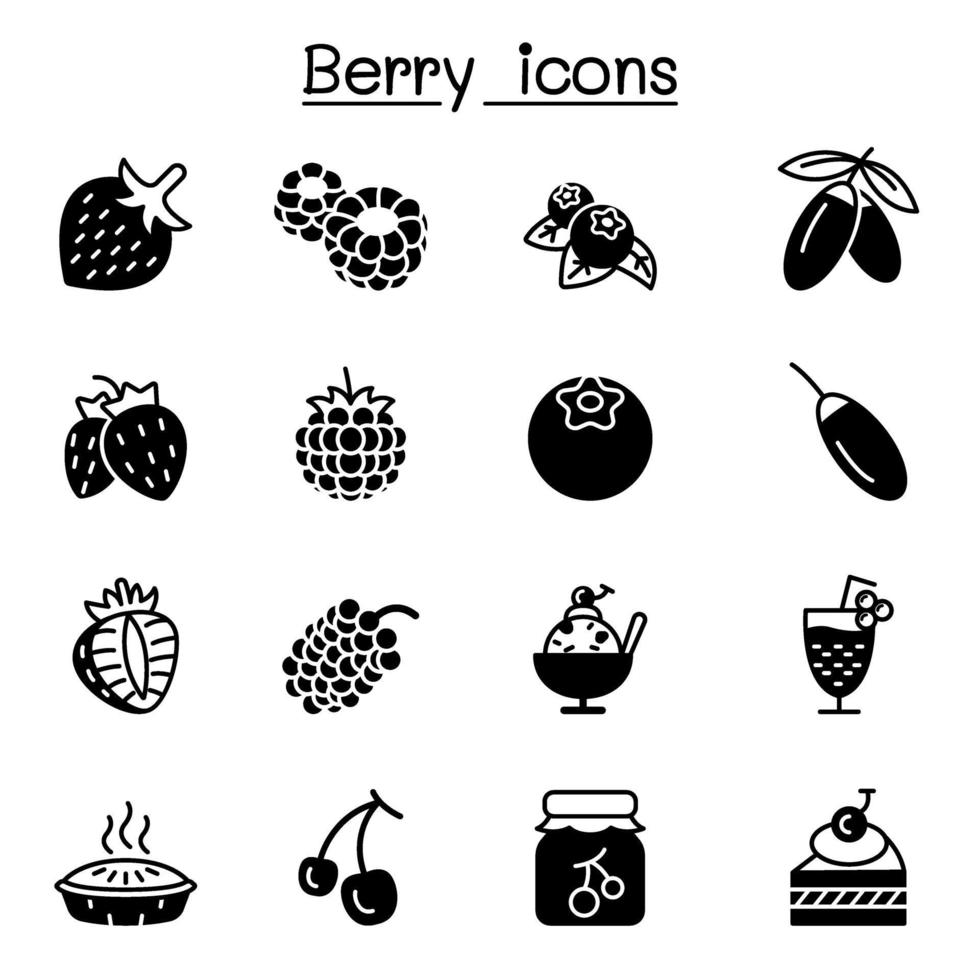 Berries icon set vector illustration graphic design