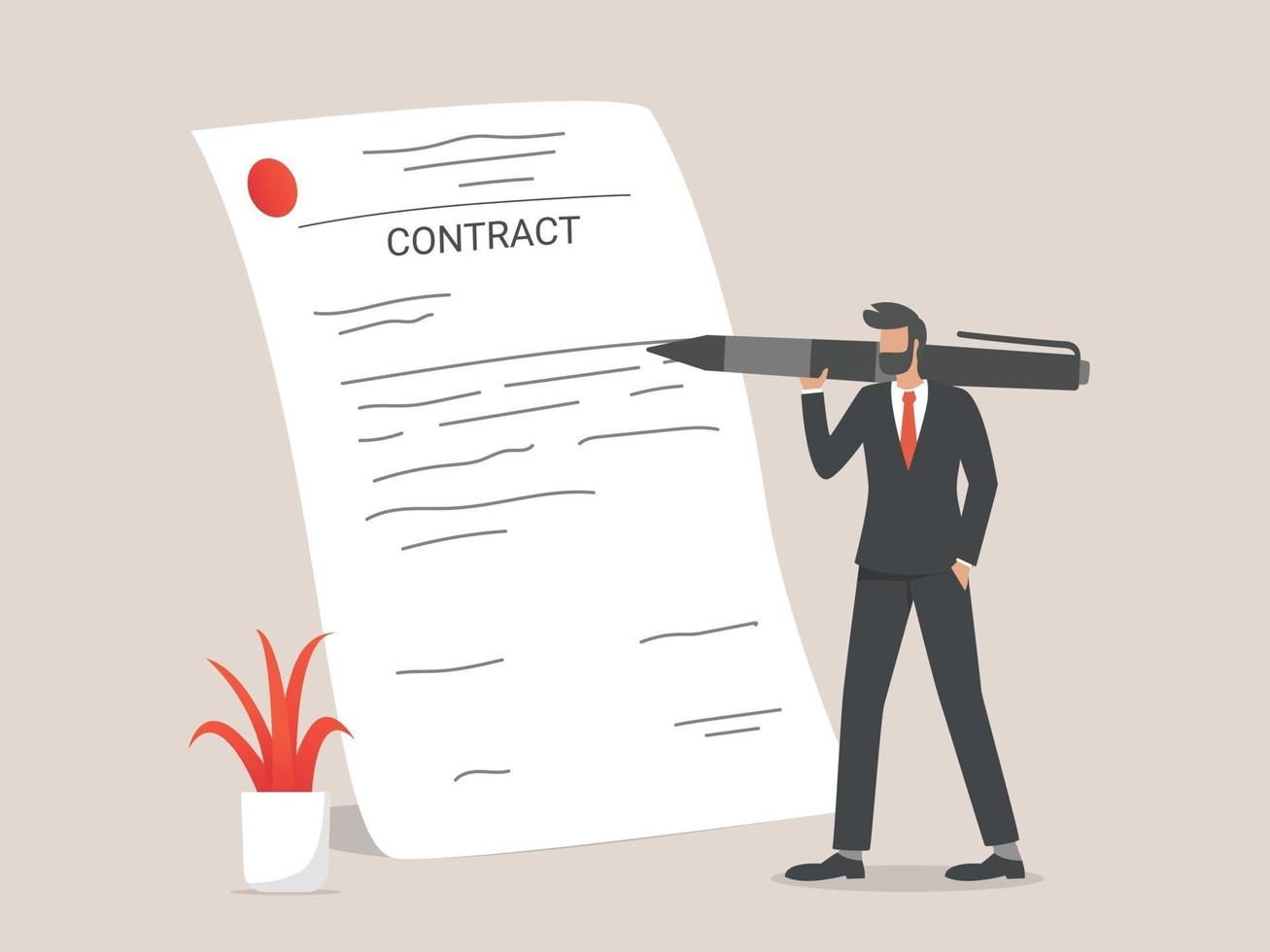 Businessman Signing Contract vector