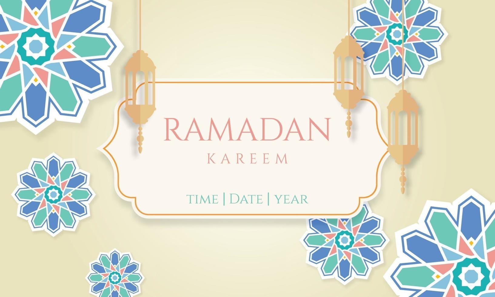 Ramadan kareem greeting background vector