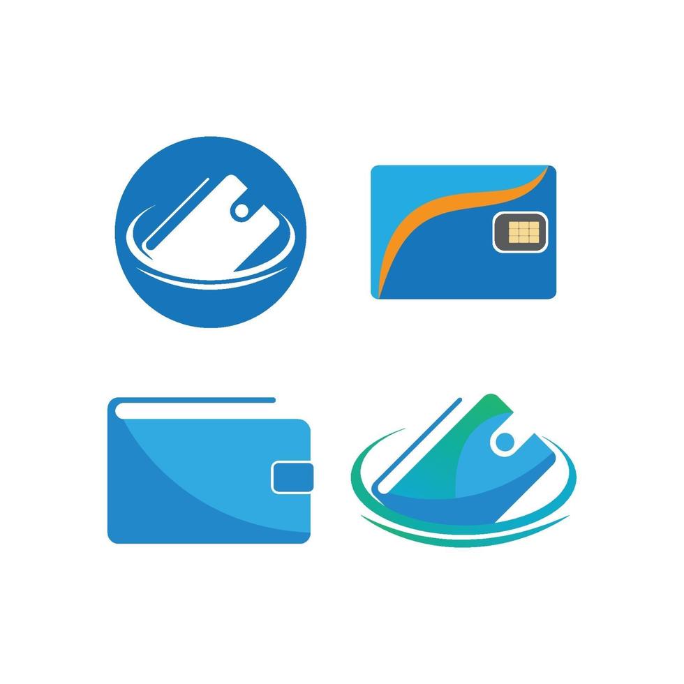 wallet logo vector set