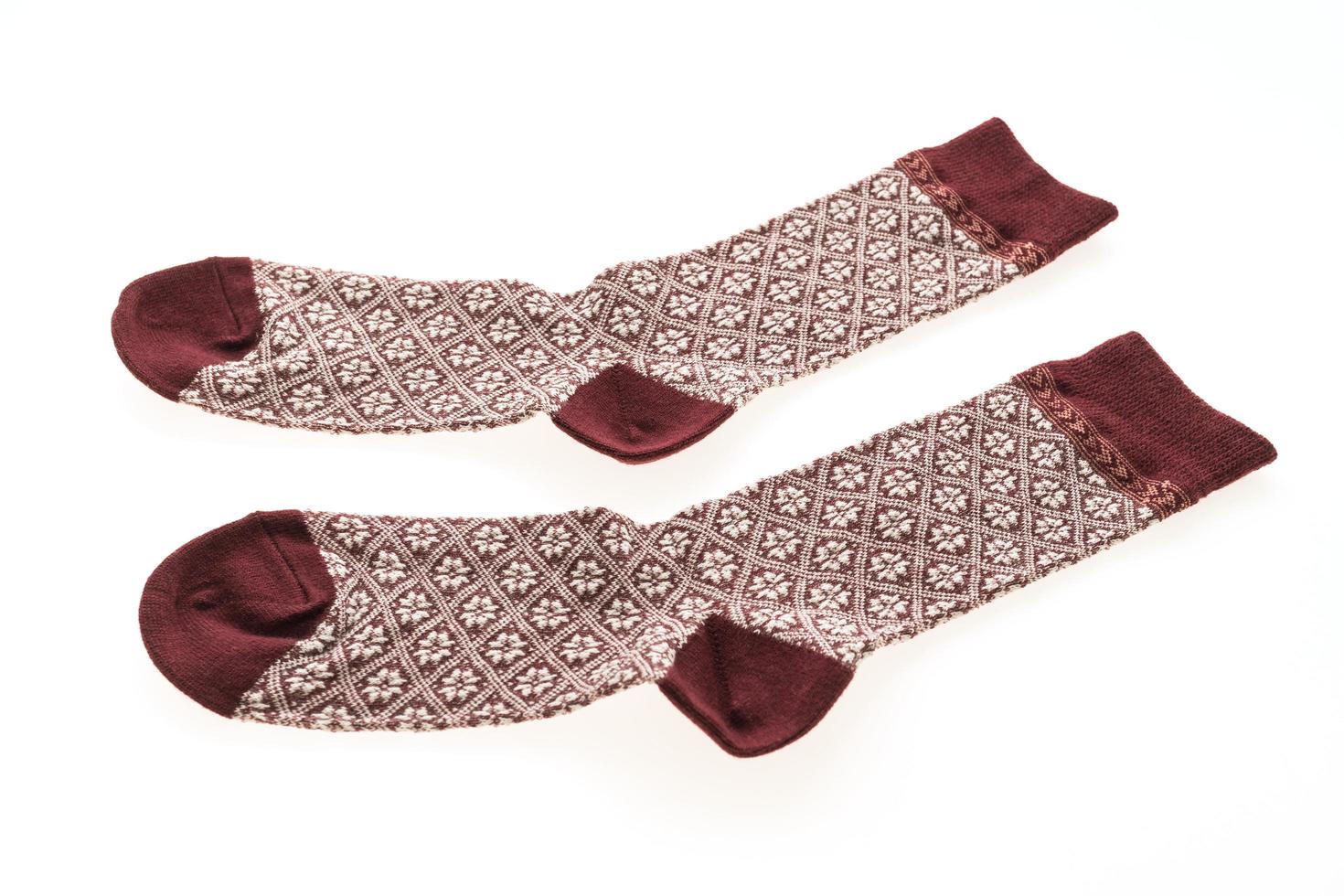 Socks on white background photo