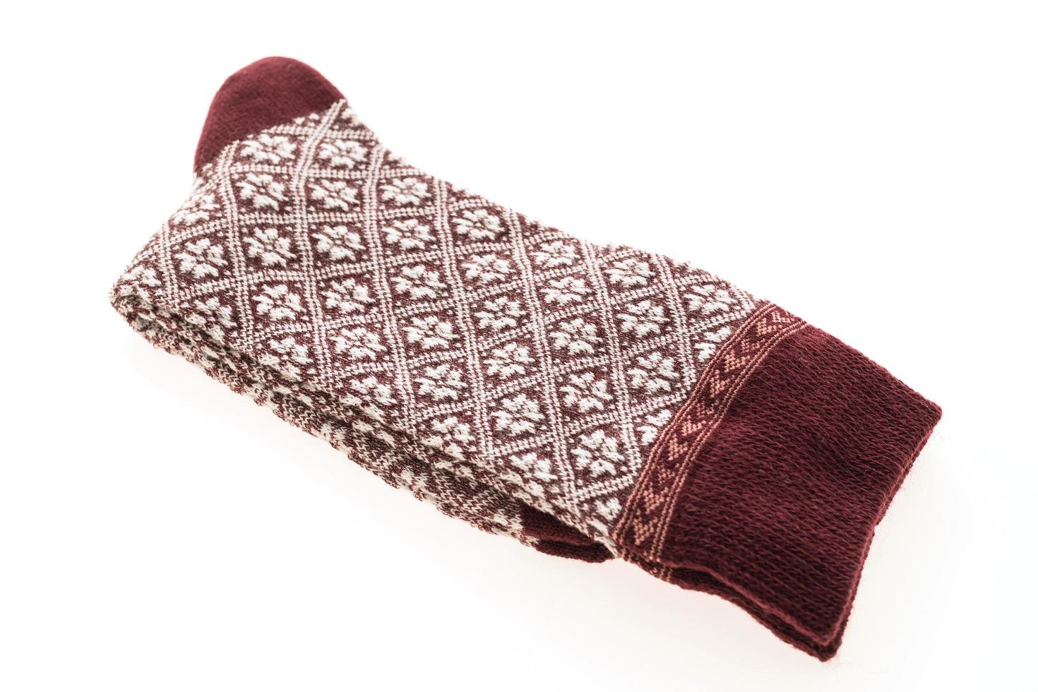 Socks on white background photo