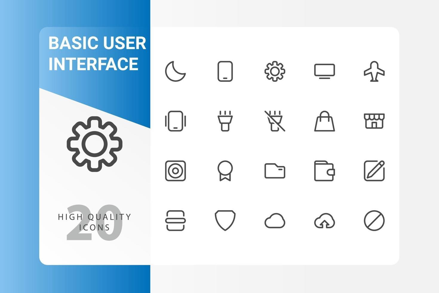 User Interface icon pack isolated on white background. for your web ...