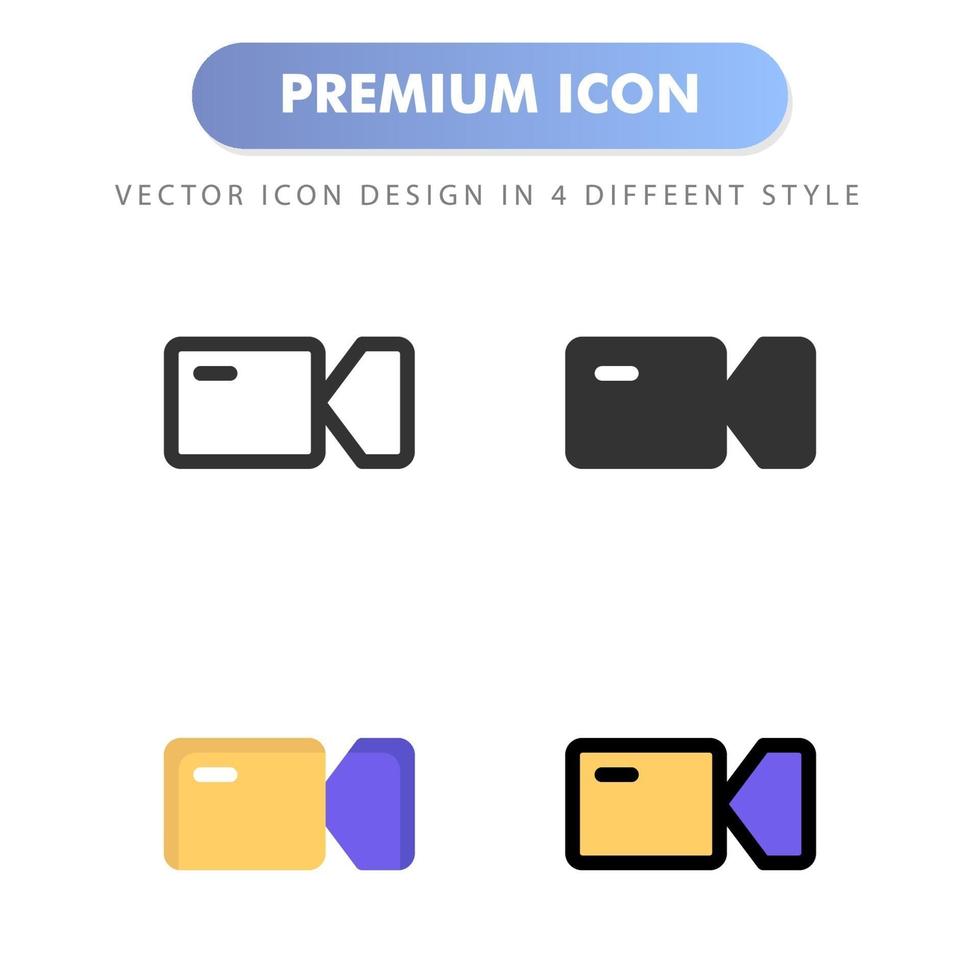 icono de video para el diseño de su sitio web, logotipo, aplicación, interfaz de usuario. Ilustración de gráficos vectoriales y trazo editable. diseño de icono eps 10. vector