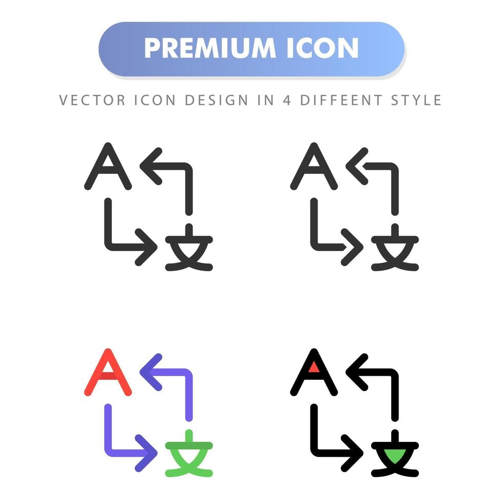 traducir el icono para el diseño de su sitio web, logotipo, aplicación, interfaz de usuario. Ilustración de gráficos vectoriales y trazo editable. diseño de icono eps 10. vector