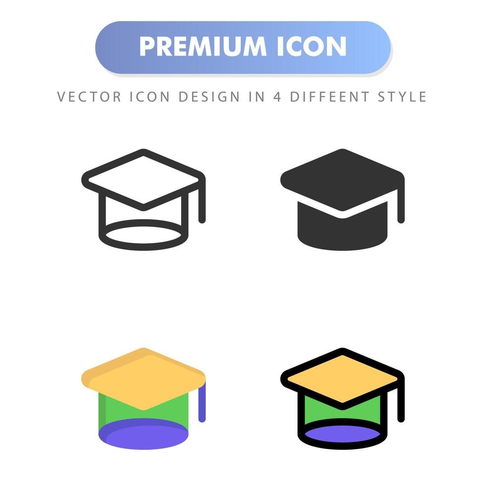 icono de birrete para el diseño de su sitio web, logotipo, aplicación, interfaz de usuario. Ilustración de gráficos vectoriales y trazo editable. diseño de icono eps 10. vector