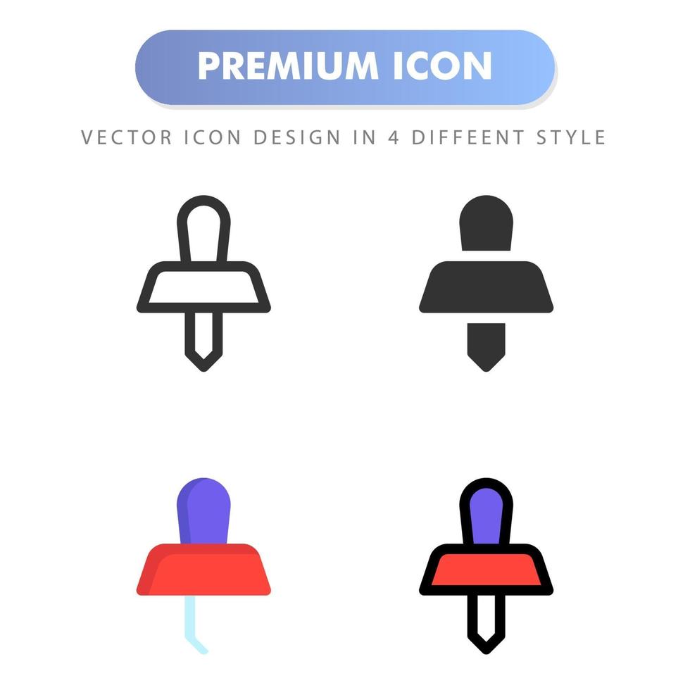 icono de alfiler para el diseño de su sitio web, logotipo, aplicación, interfaz de usuario. Ilustración de gráficos vectoriales y trazo editable. diseño de icono eps 10. vector