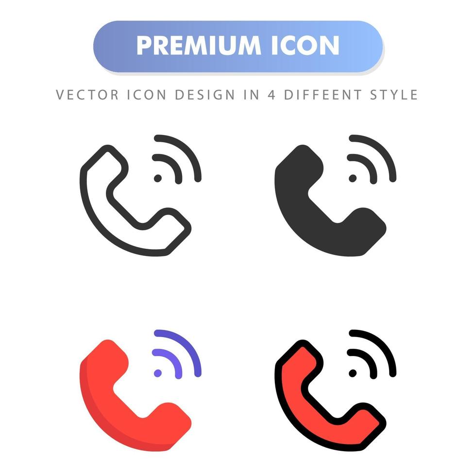 icono de teléfono para el diseño de su sitio web, logotipo, aplicación, interfaz de usuario. Ilustración de gráficos vectoriales y trazo editable. diseño de icono eps 10. vector