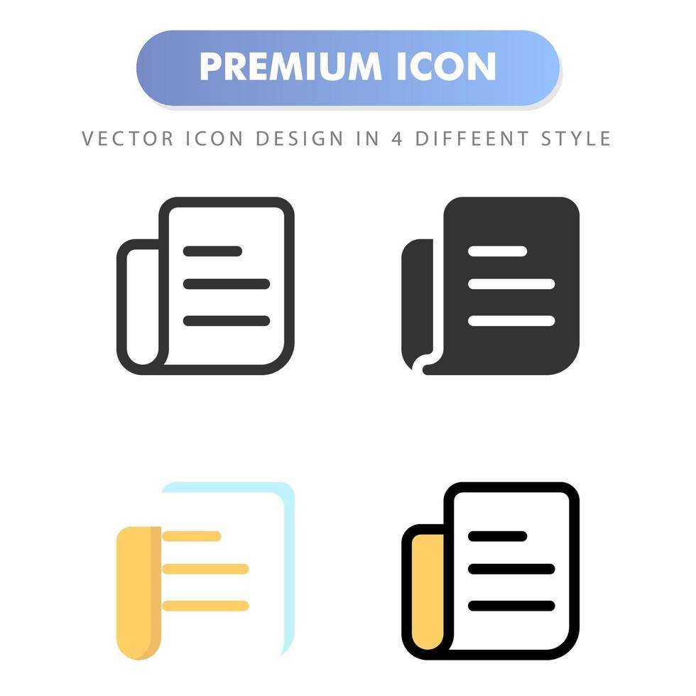 icono de periódico para el diseño de su sitio web, logotipo, aplicación, interfaz de usuario. Ilustración de gráficos vectoriales y trazo editable. diseño de icono eps 10. vector