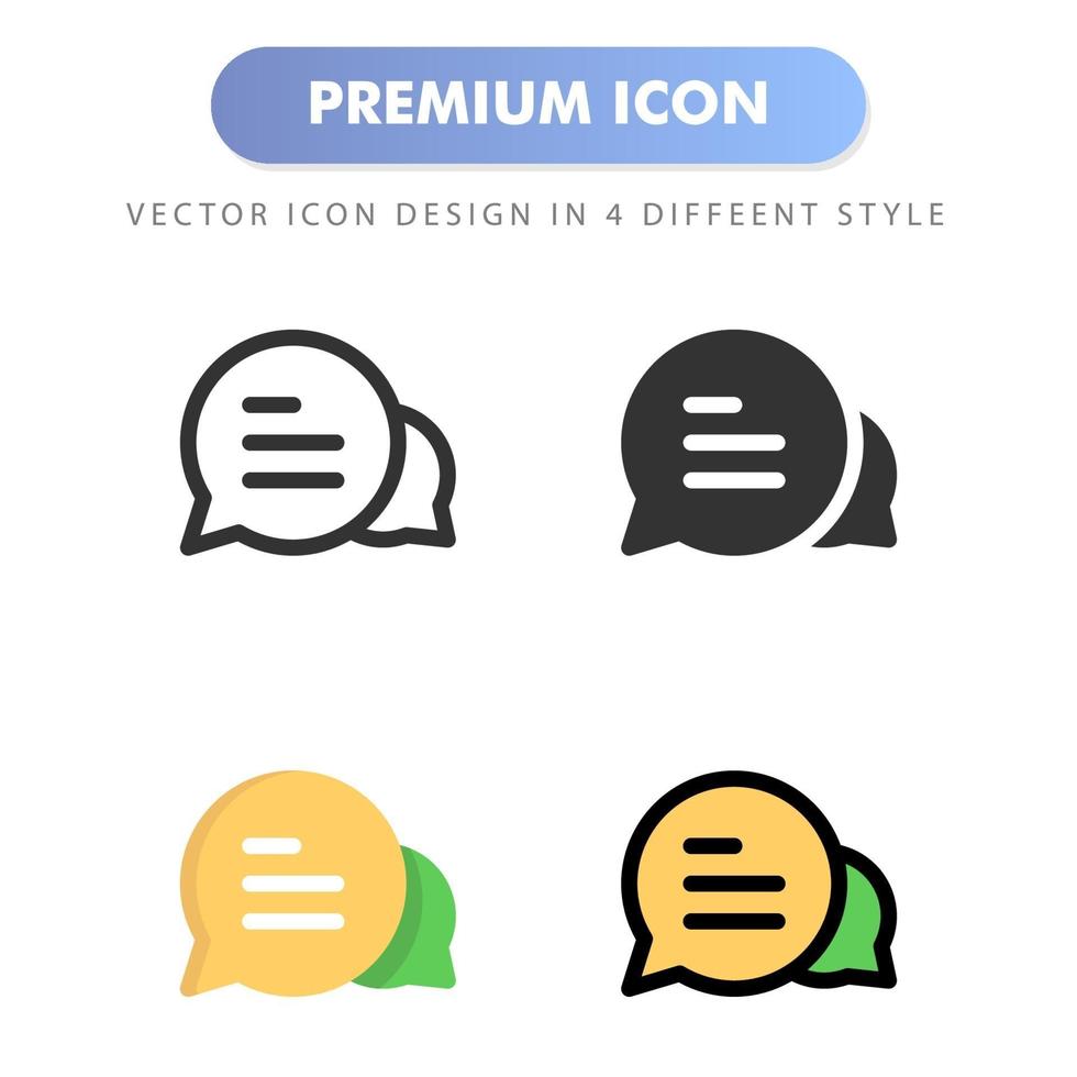 icono de chat para el diseño de su sitio web, logotipo, aplicación, interfaz de usuario. Ilustración de gráficos vectoriales y trazo editable. diseño de icono eps 10. vector