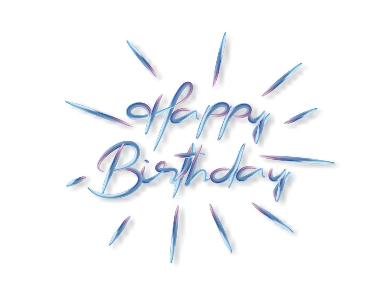 Happy Birthday text made of handwriting vector design element.