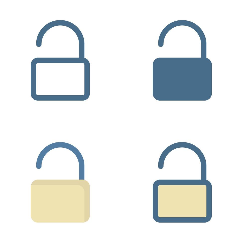 unlock icon in isolated on white background. for your web site design, logo, app, UI. Vector graphics illustration and editable stroke. EPS 10.