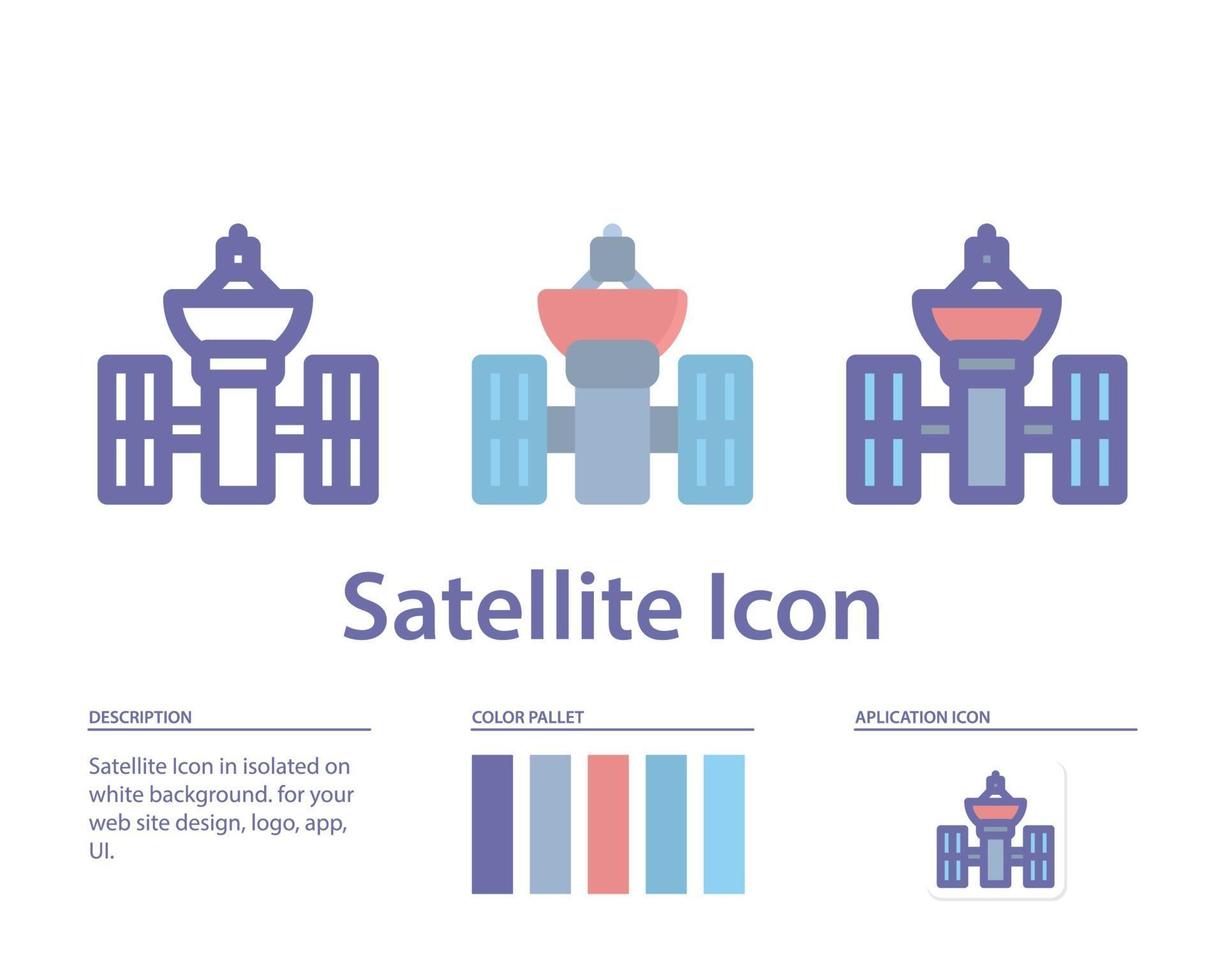 satellite icon in isolated on white background. for your web site design, logo, app, UI. Vector graphics illustration and editable stroke. EPS 10.