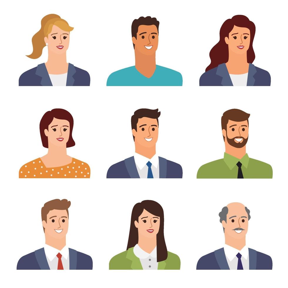 avatares de personas de negocios vector