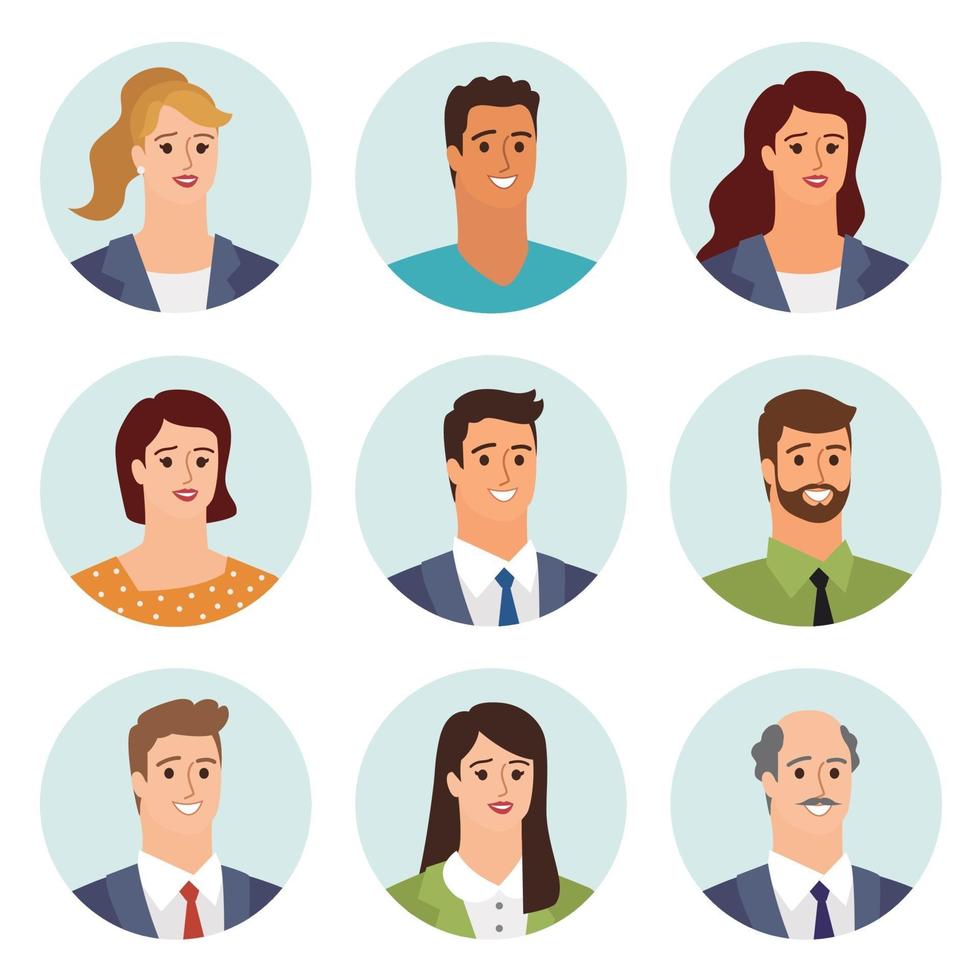 avatares de personas de negocios vector