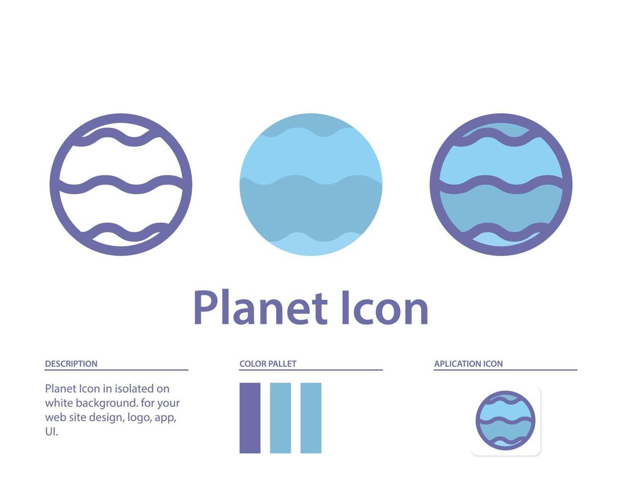 planet icon in isolated on white background. for your web site design, logo, app, UI. Vector graphics illustration and editable stroke. EPS 10.
