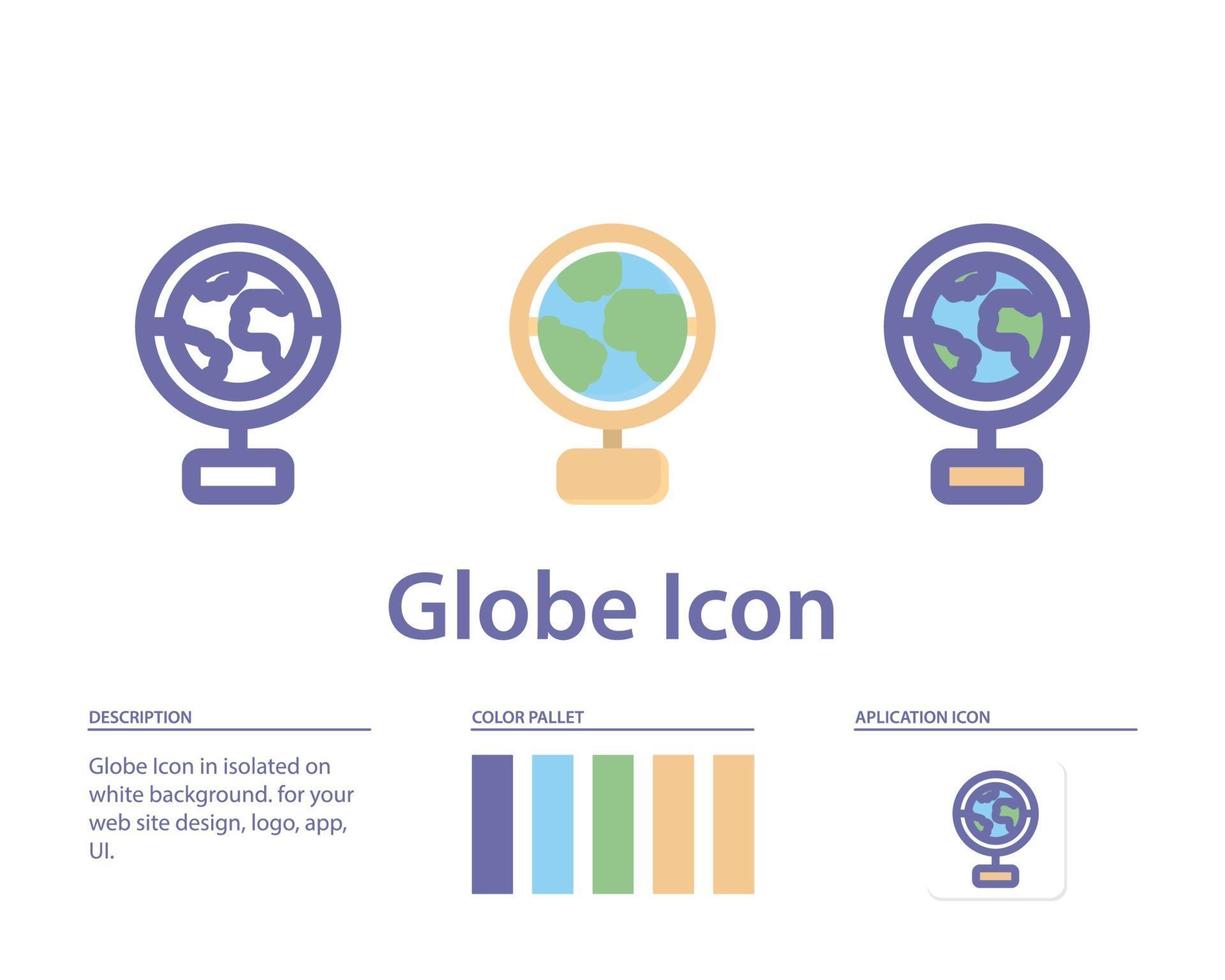 globe icon in isolated on white background. for your web site design, logo, app, UI. Vector graphics illustration and editable stroke. EPS 10.