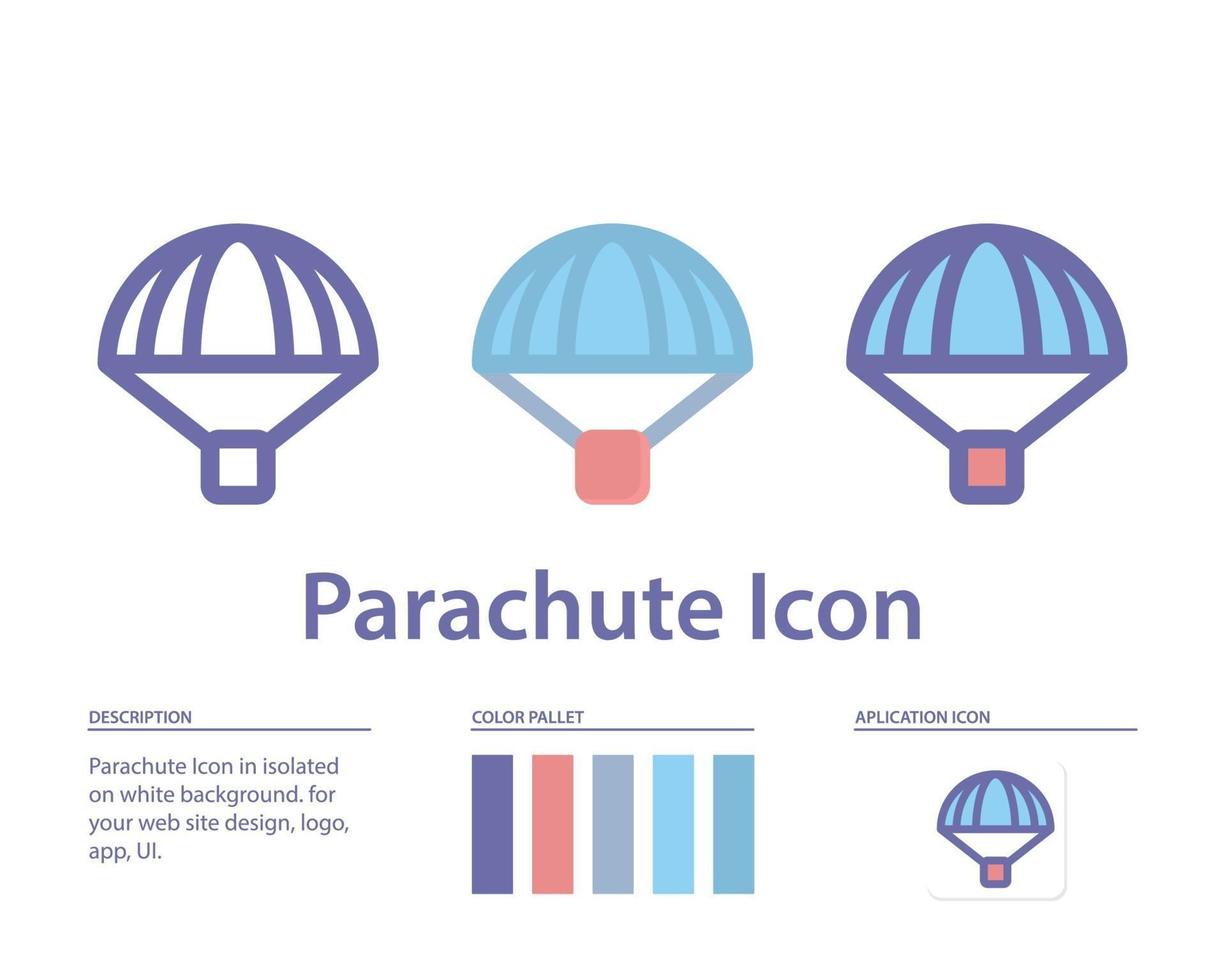 parachute icon in isolated on white background. for your web site design, logo, app, UI. Vector graphics illustration and editable stroke. EPS 10.