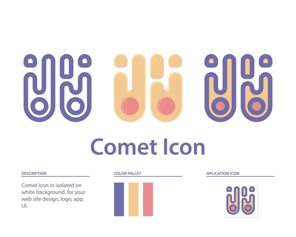 comet icon in isolated on white background. for your web site design, logo, app, UI. Vector graphics illustration and editable stroke. EPS 10.