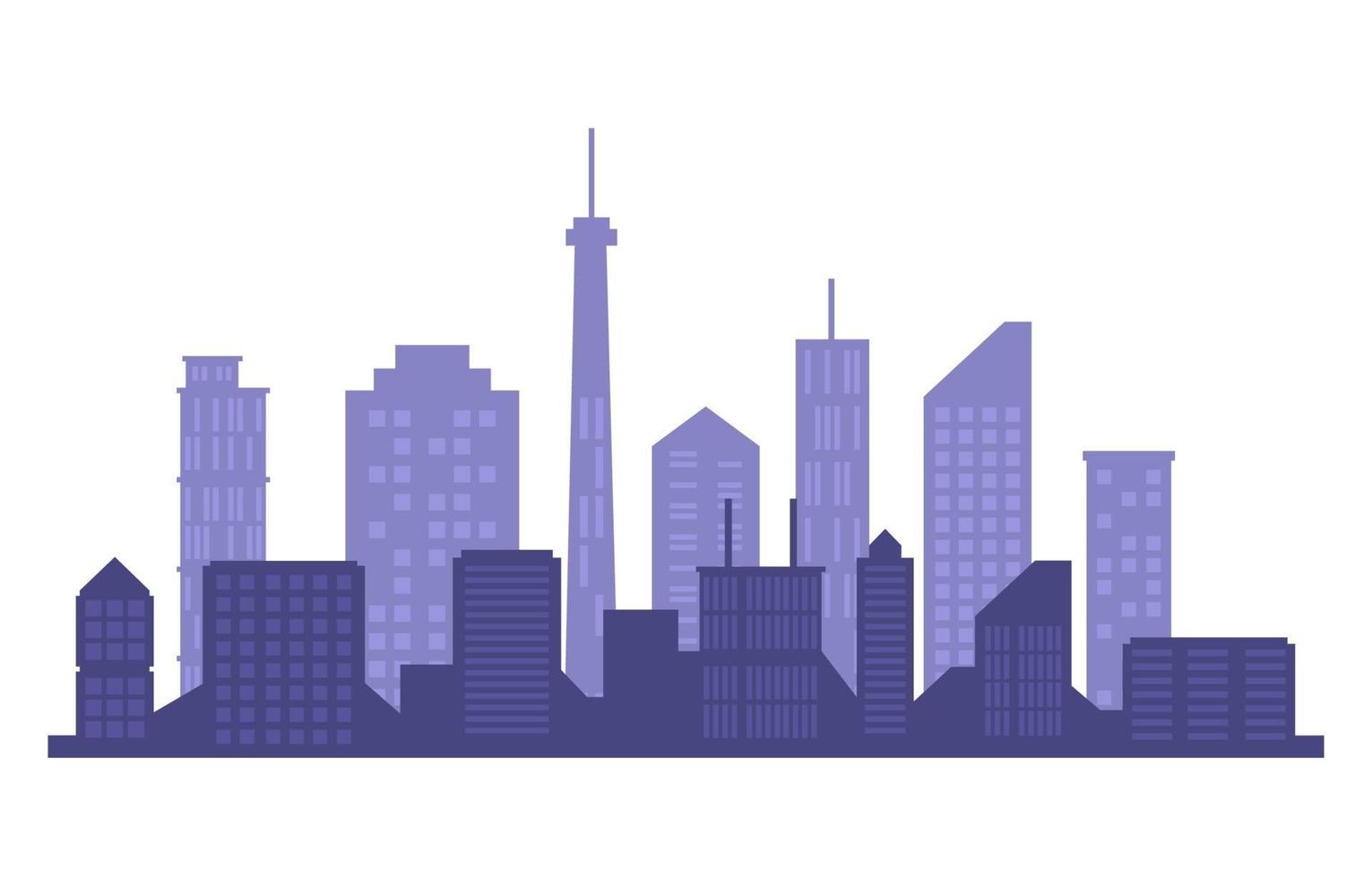 City Building Cityscape Skyline Business White Background Illustration vector
