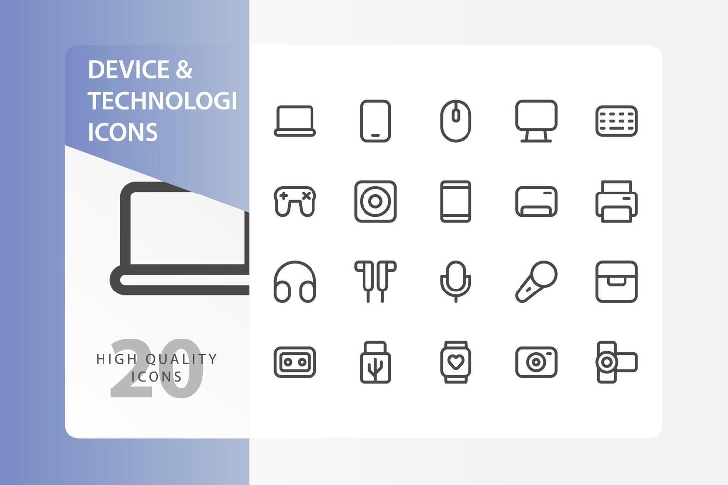 Device and Technology Icon Pack vector