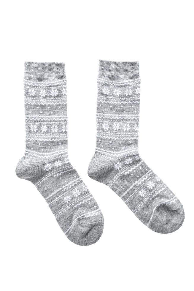 Socks on white background photo