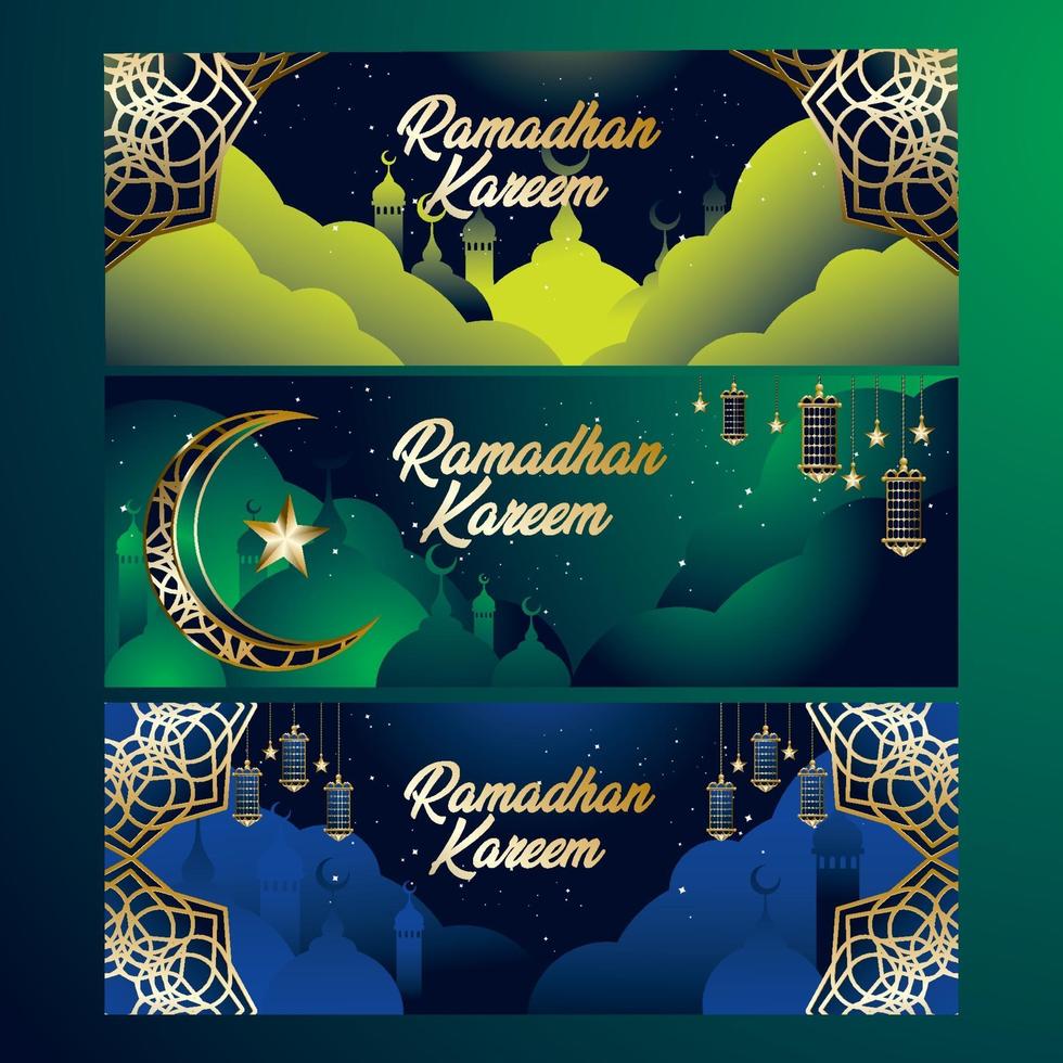 Ramadan Banner Kareem Concept vector