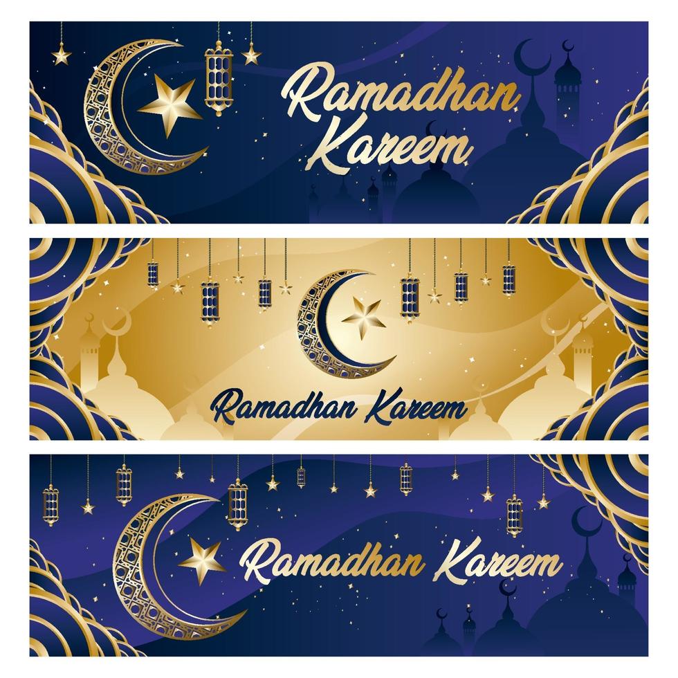 Ramadan Banner Kareem Concept vector