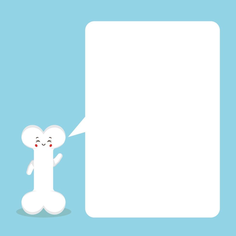 Cute Bone with Speech Bubbles vector