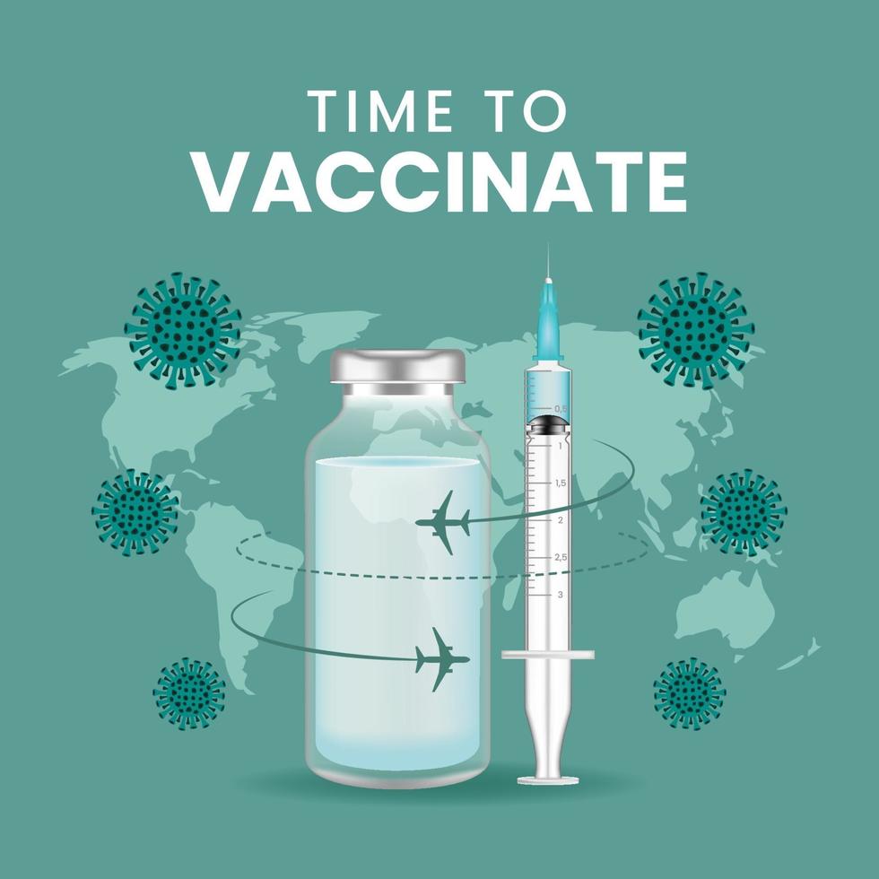 Coronavirus vaccine vector background