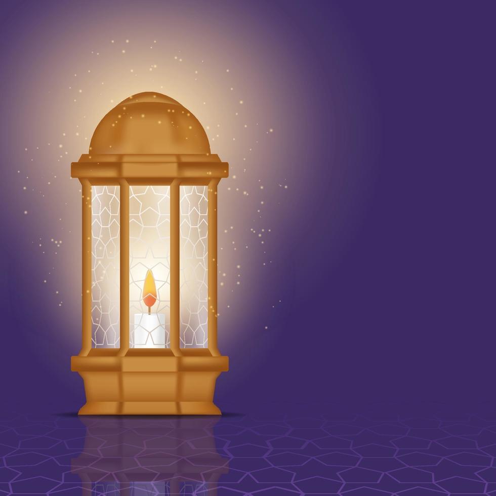 Ramadan kareem background with lantern vector