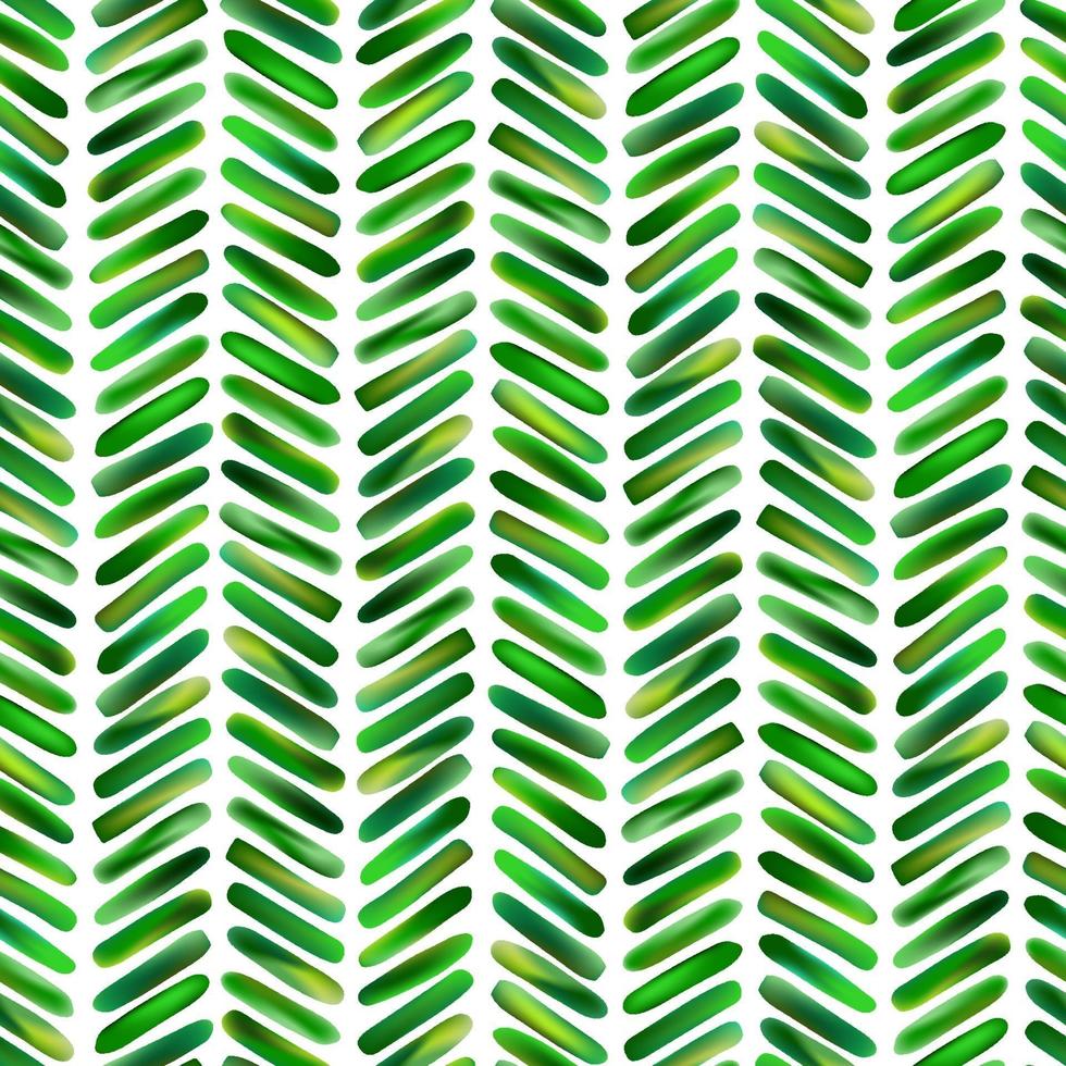Abstract seamless pattern of geometric shapes in bright green. Stylized floral plant branches in tropical style. Ornament brush strokes of natural leaves vector