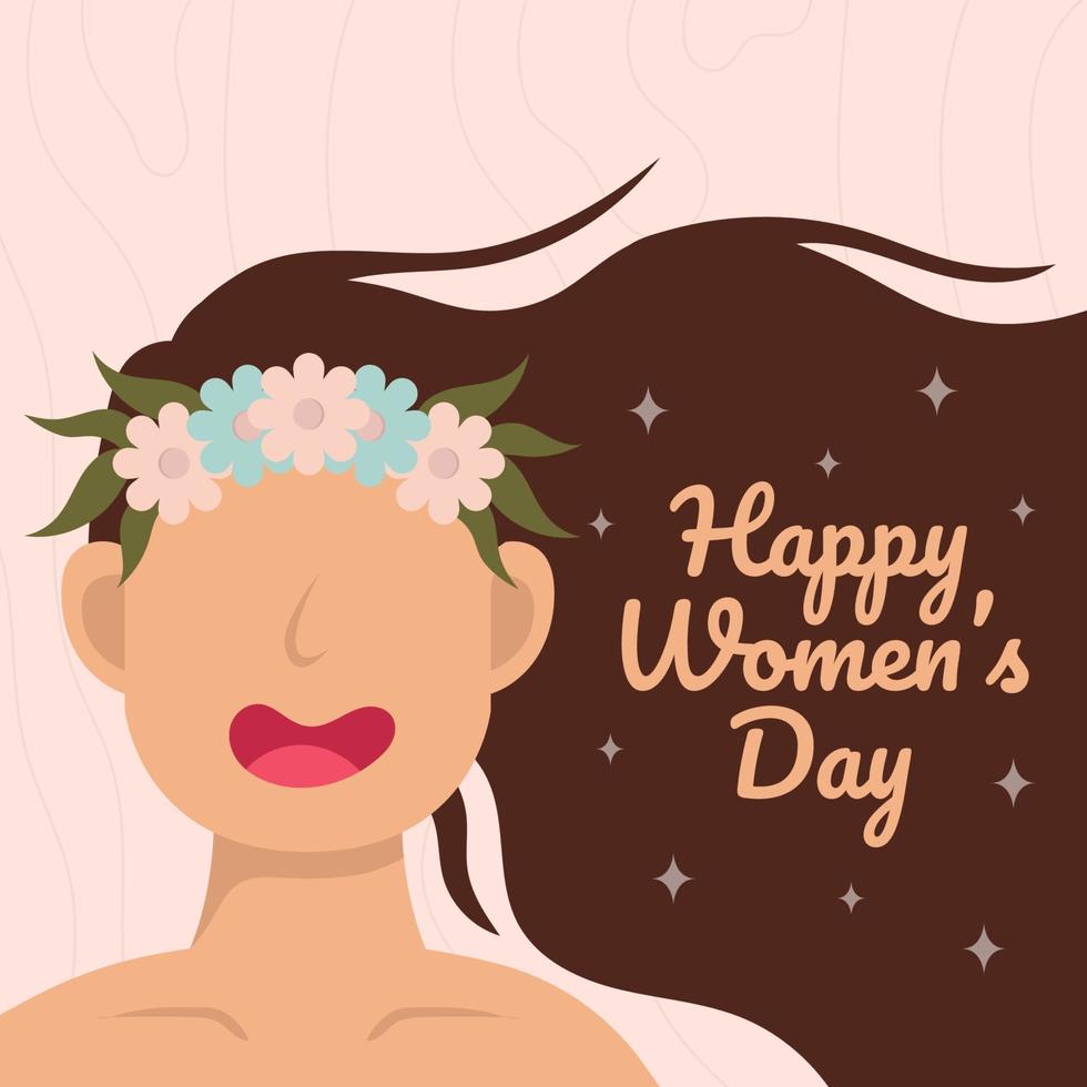 diseño del día internacional de la mujer feliz vector