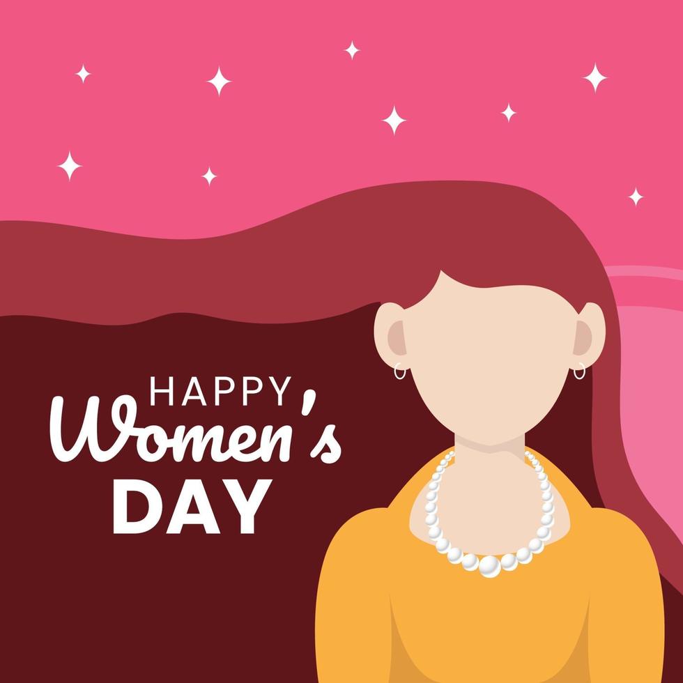 cartel del día internacional de la mujer feliz vector