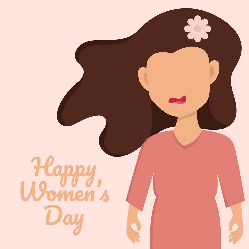 diseño del día internacional de la mujer feliz vector