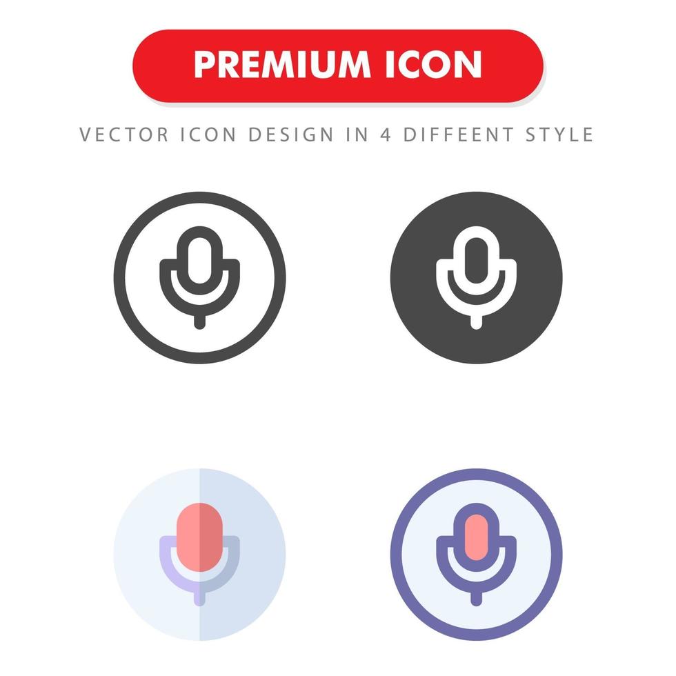 paquete de iconos de micrófono aislado sobre fondo blanco. para el diseño de su sitio web, logotipo, aplicación, interfaz de usuario. Ilustración de gráficos vectoriales y trazo editable. eps 10. vector