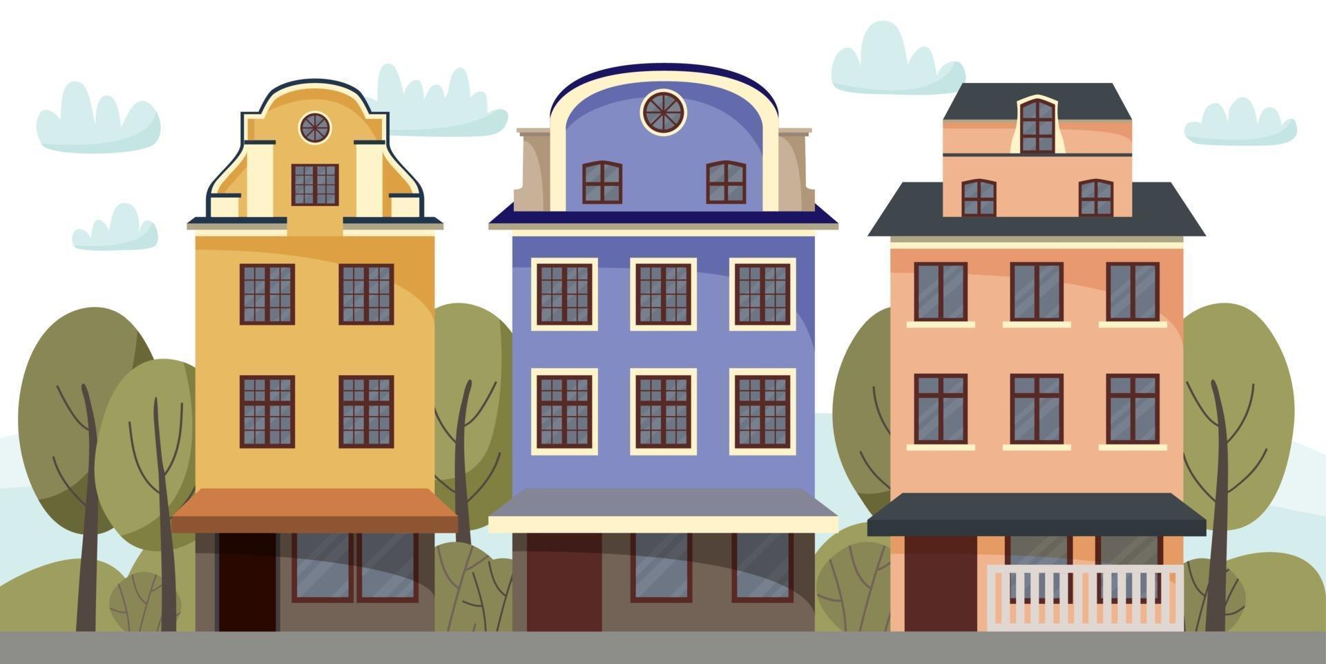 Vector collection with houses.