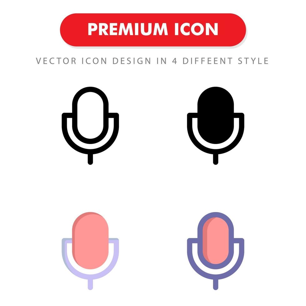 microphone icon pack isolated on white background. for your web site design, logo, app, UI. Vector graphics illustration and editable stroke. EPS 10.