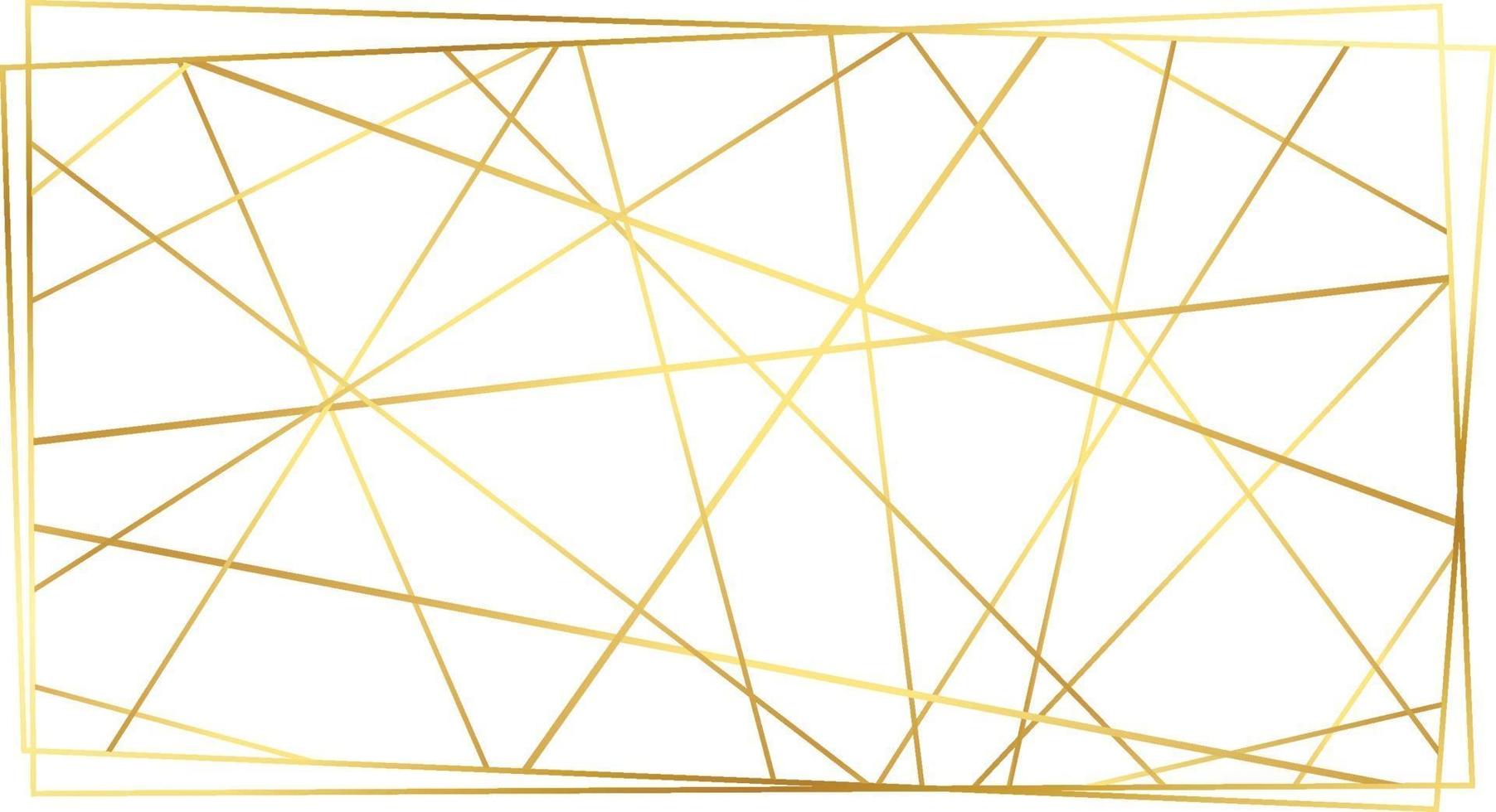 Modern contemporary art-deco style gold polygonal line pattern vector