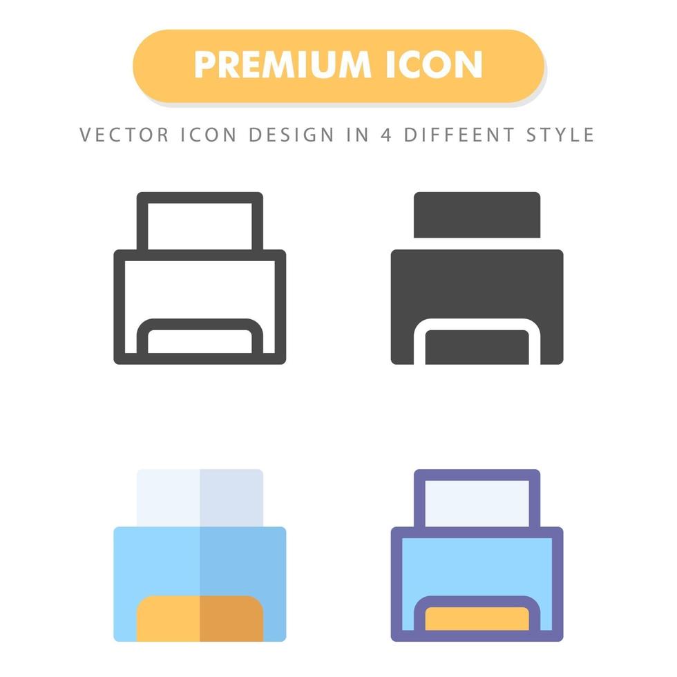 printer icon pack isolated on white background. for your web site design, logo, app, UI. Vector graphics illustration and editable stroke. EPS 10.