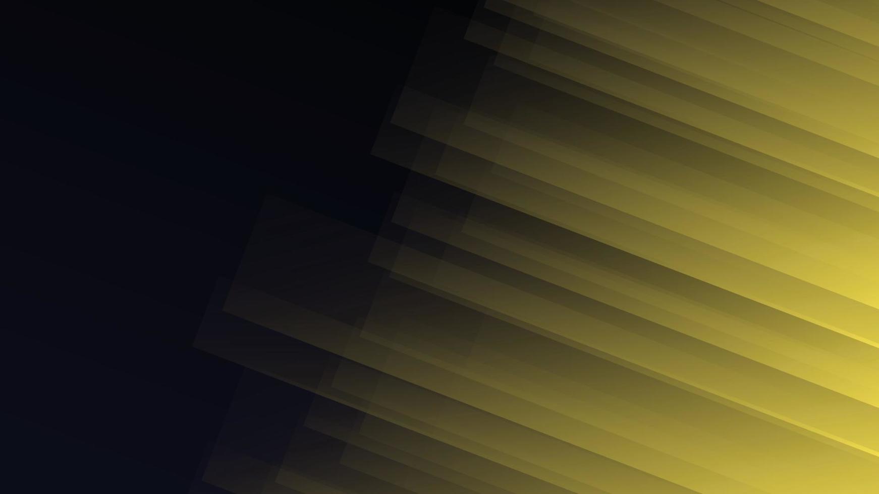 Modern yellow degrade lines, glowing rays abstract background with copy space vector