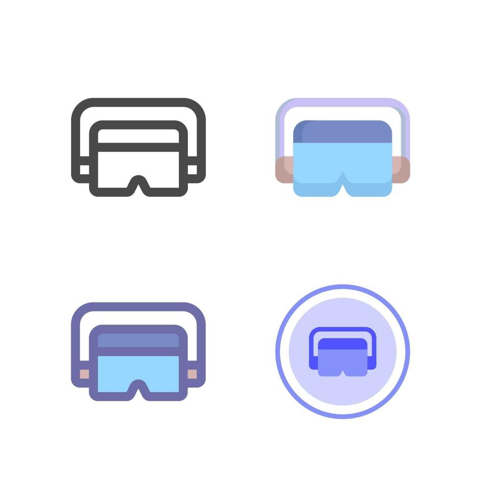 virtual reality icon pack isolated on white background. for your web site design, logo, app, UI. Vector graphics illustration and editable stroke. EPS 10.