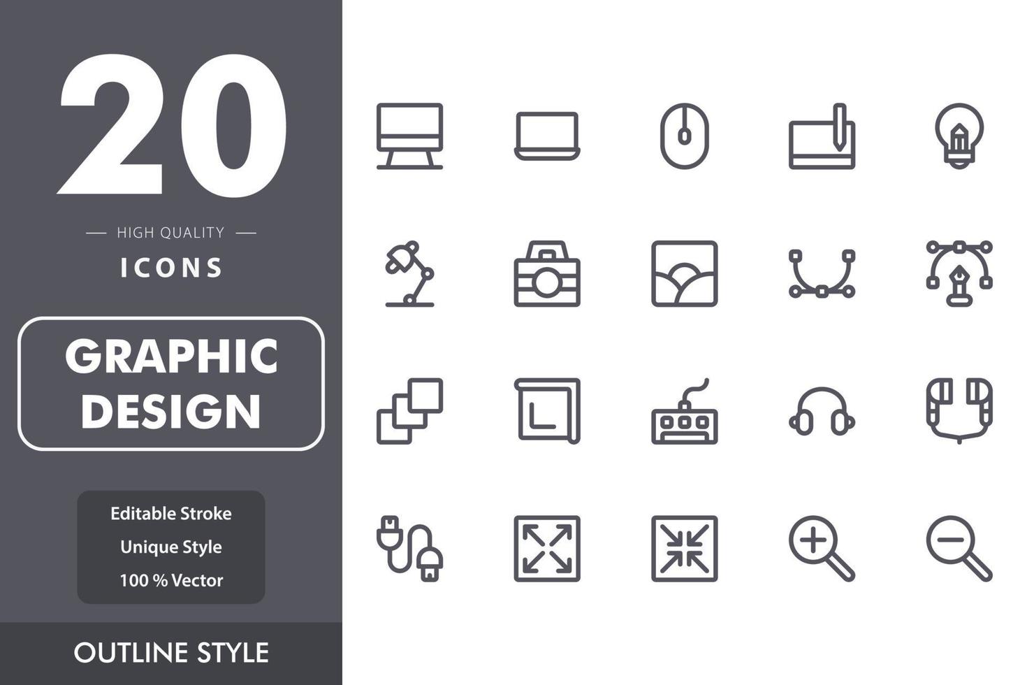 Graphic design icon pack vector