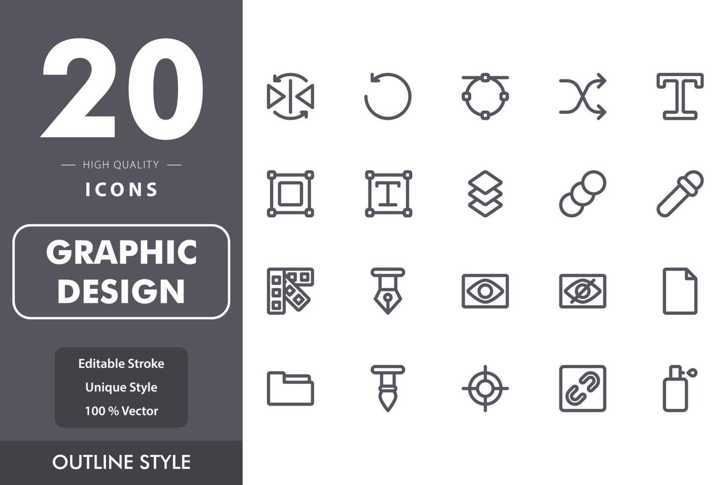 Graphic design icon pack vector