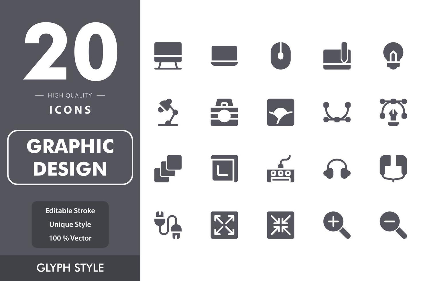 Graphic design icon pack vector