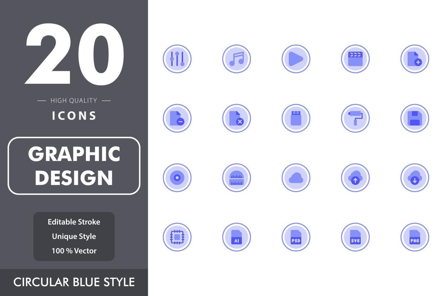 Graphic design icon pack vector