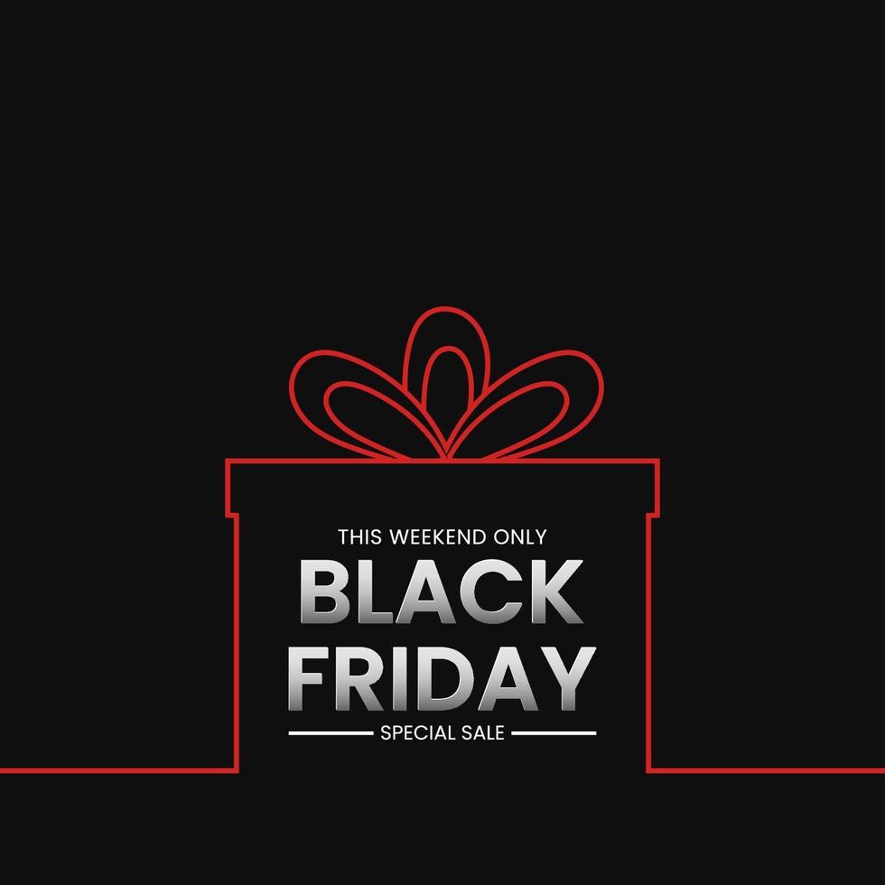 Black Friday sale banner concept vector