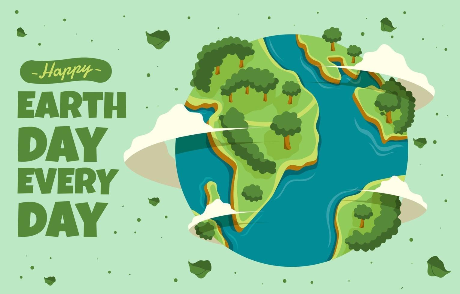 Earth Day Everyday Illustration vector